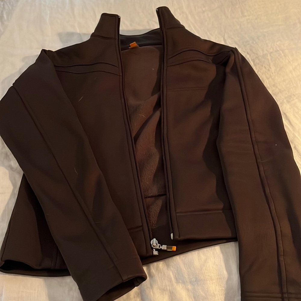 Lucy running fall and cold weather jacket - dark brown and in great condition